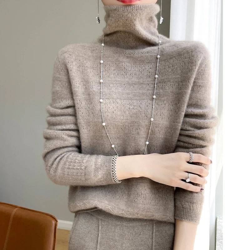 Aria™ - Pull Col Roulé Haut de gamme Doux