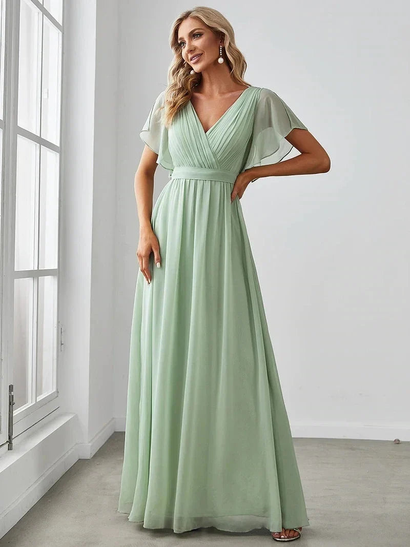 Simone | Robe de soirée classique en chiffon A-line