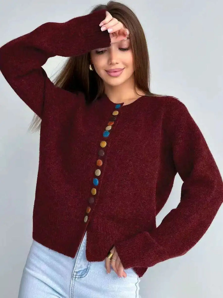 LE NOELLE | CARDIGAN À BOUTON ACCENT