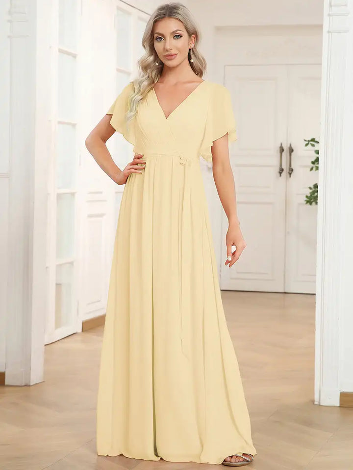 Simone | Robe de soirée classique en chiffon A-line