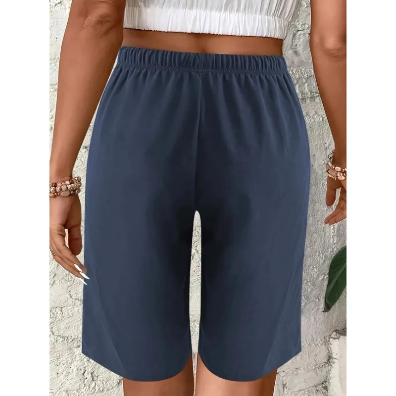 Lina | Short en Lin Taille Élastique Décontracté