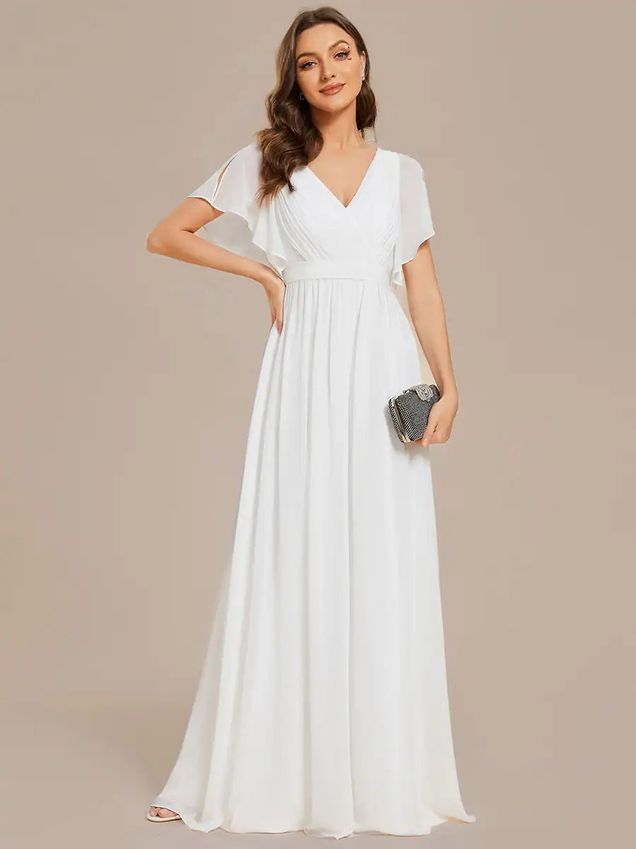 Simone | Robe de soirée classique en chiffon A-line