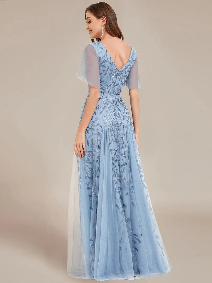 Skye | Robe de soirée en sequins à décolleté en V profond