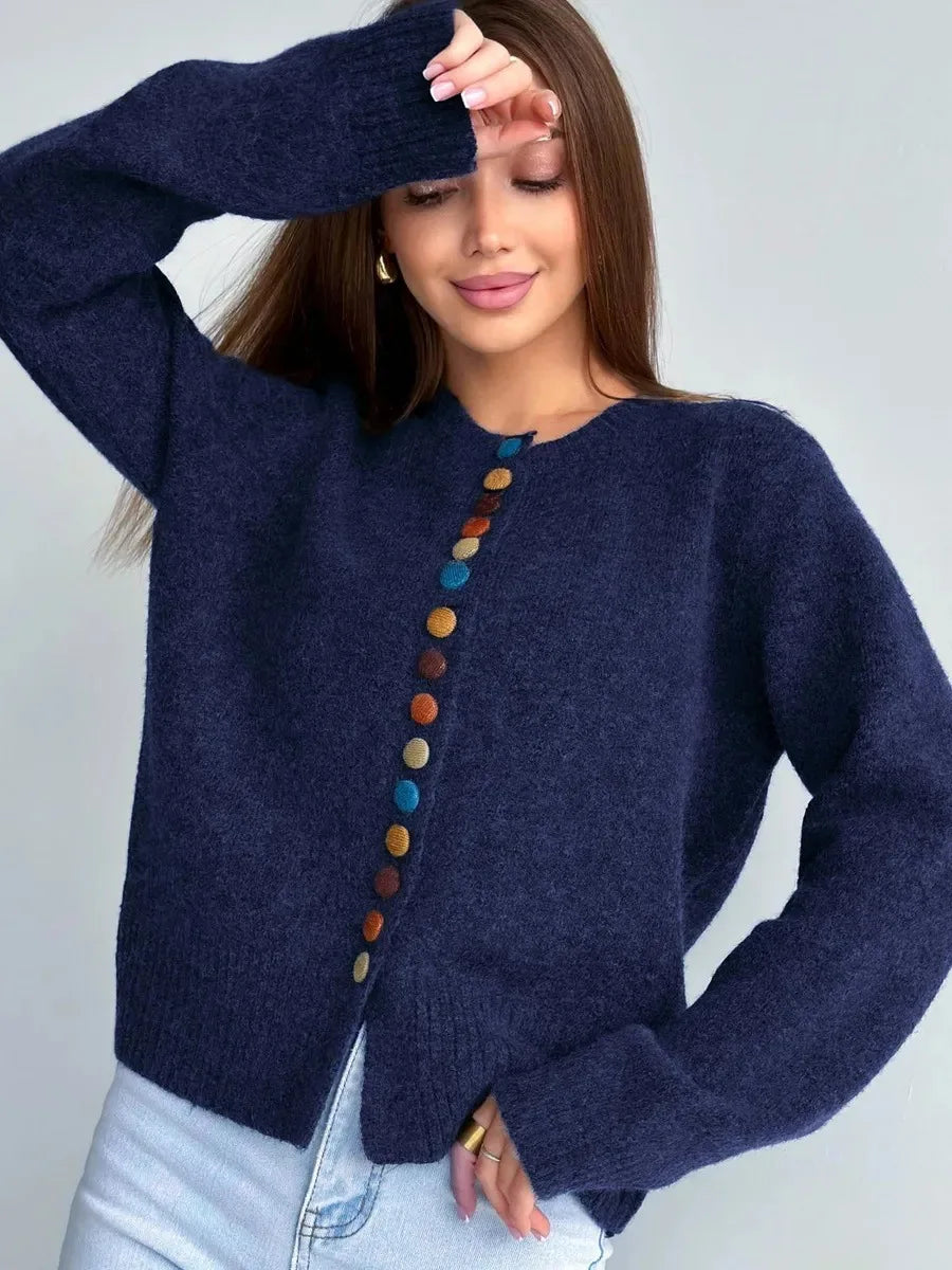 LE NOELLE | CARDIGAN À BOUTON ACCENT