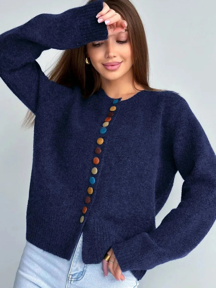 LE NOELLE | CARDIGAN À BOUTON ACCENT