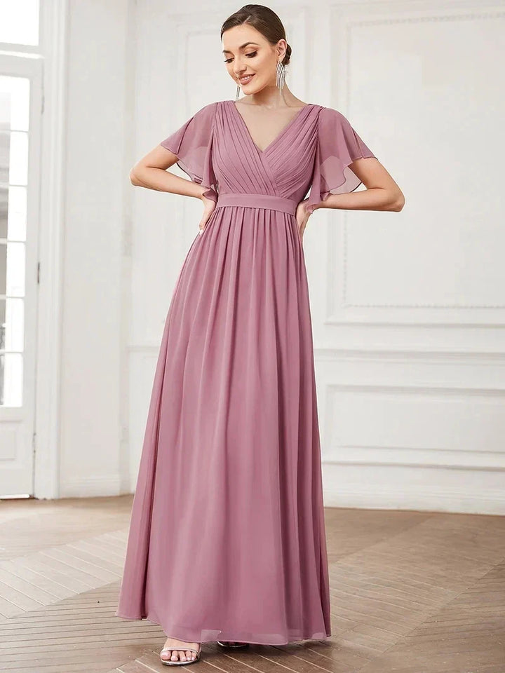 Simone | Robe de soirée classique en chiffon A-line