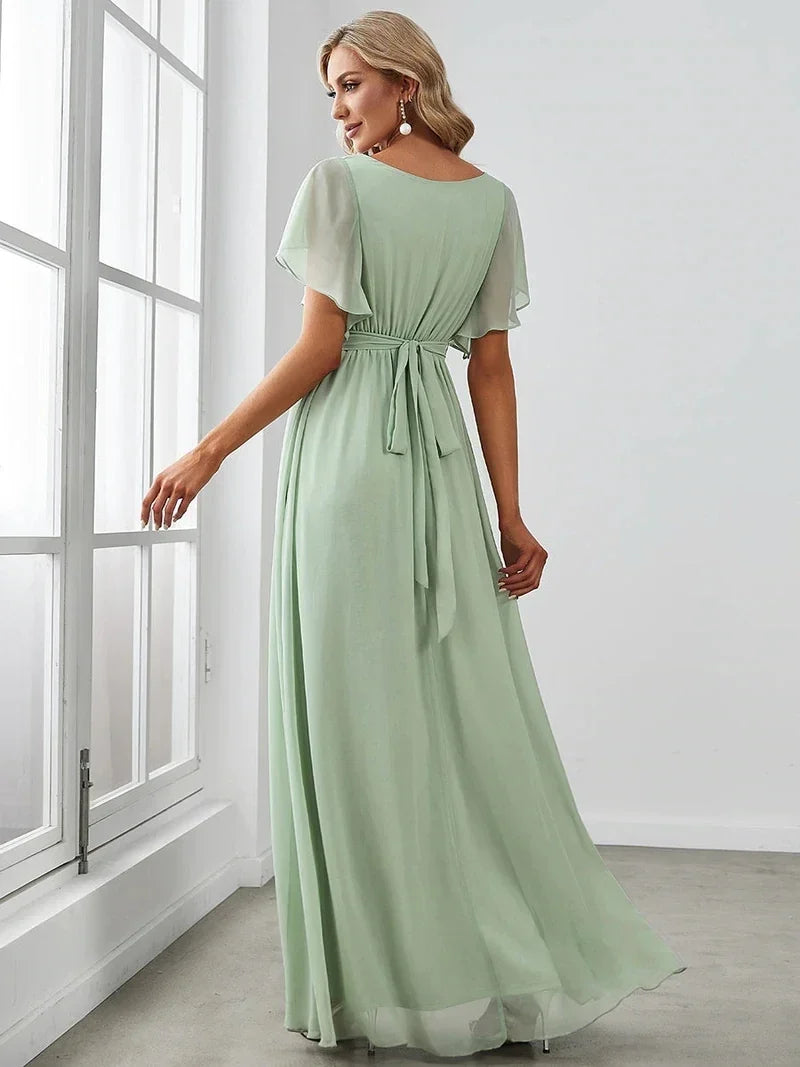 Simone | Robe de soirée classique en chiffon A-line