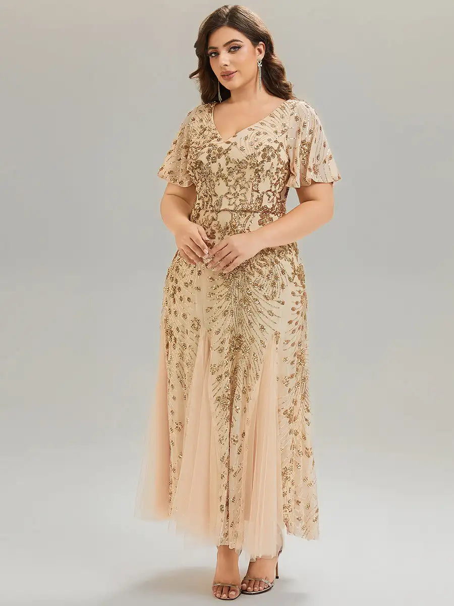 Marlowe | Robe de Soirée A-Line à Paillettes