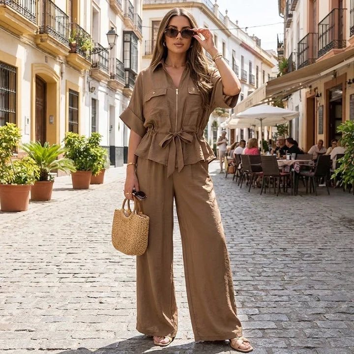 Whella | Ensemble de pantalons chics pour dames en 2 pièces