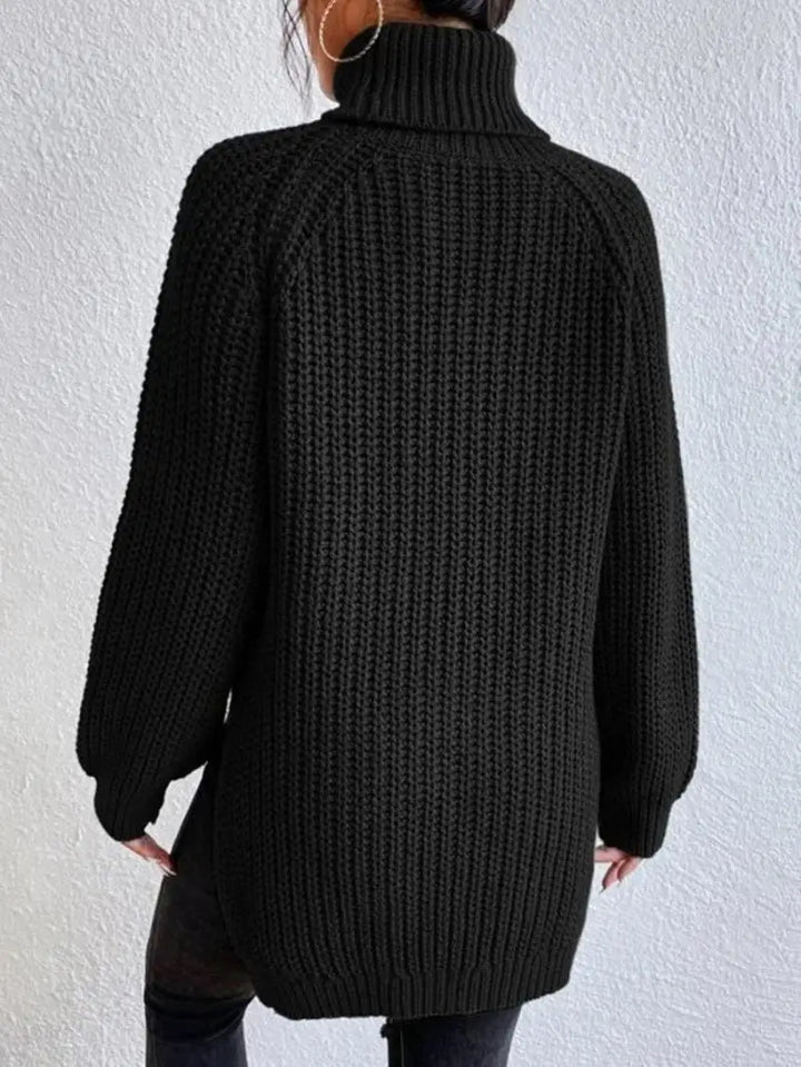 Mia™ - Pull Long Col Roulé Confortable