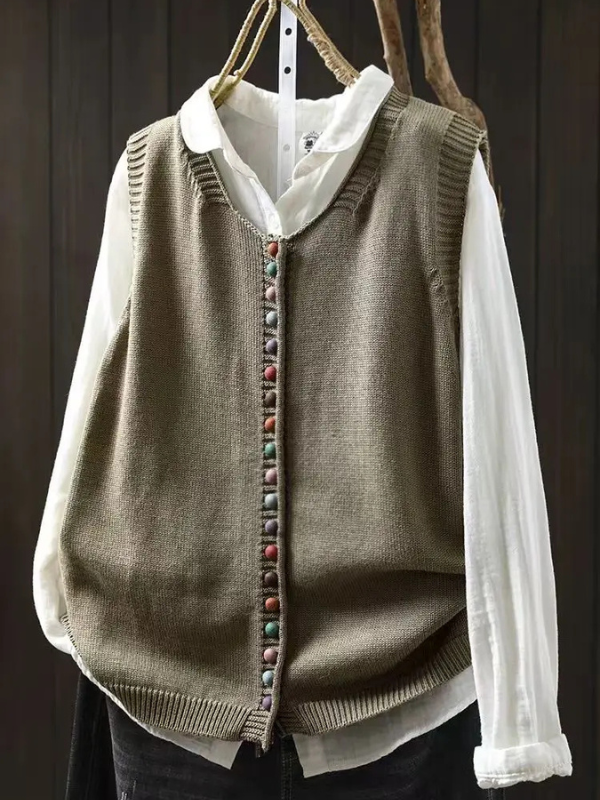 LA ROSALIE | GILET EN TRICOT