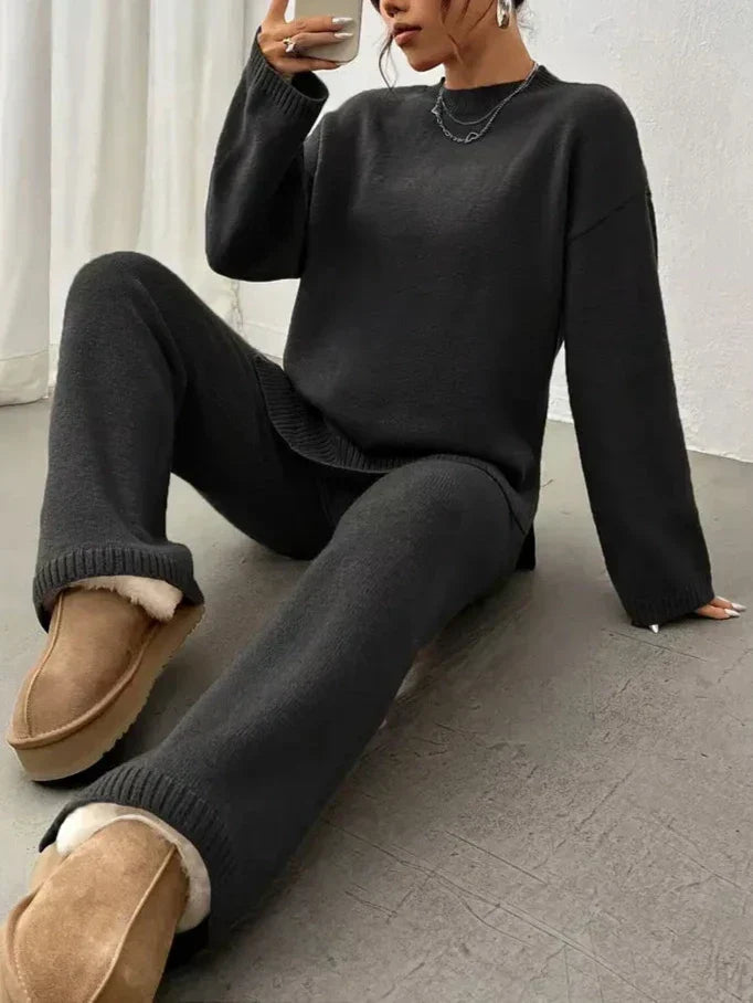 Lily™ - Ensemble Côtelé Décontracté et Chaud