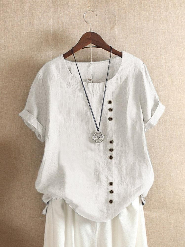 Blouse Aérée avec Patte de Boutonnage