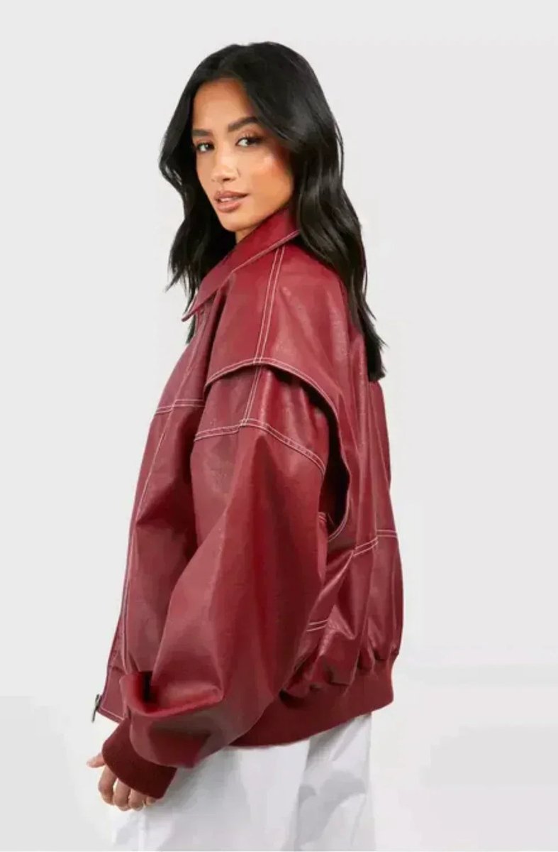 Bernadette | Blouson oversize à surpiqûres contrastées