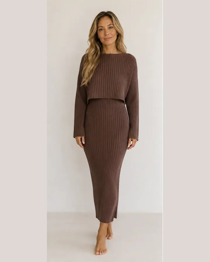 Scarlette | Ensemble élégant en deux pièces (Robe et Pull)
