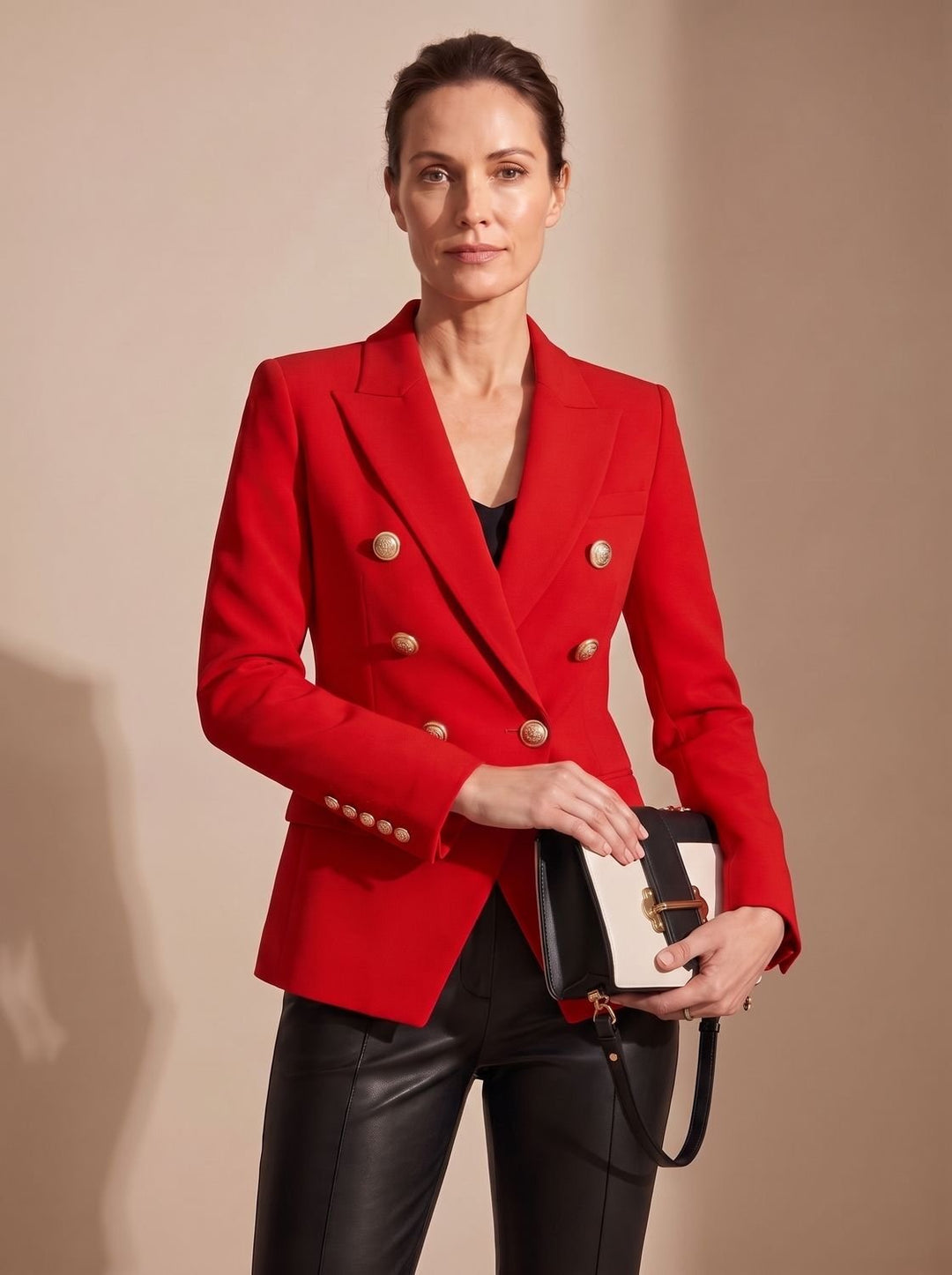Cléo | Blazer croisé à boutons dorés