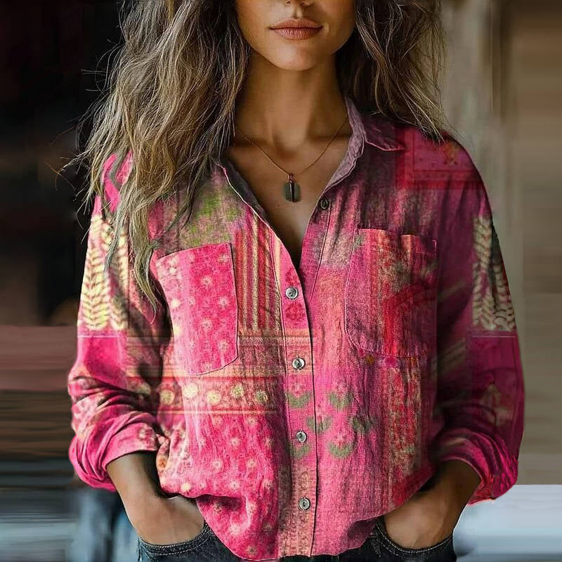 Nanna | Blouse à Imprimé Floral Rétro