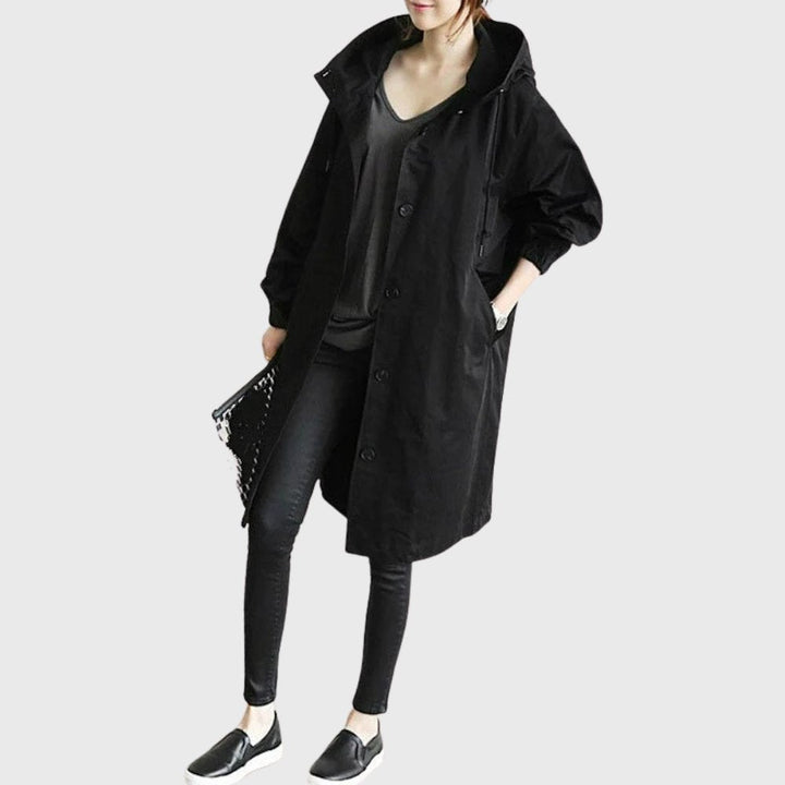 Edith | Manteau long ample à capuche