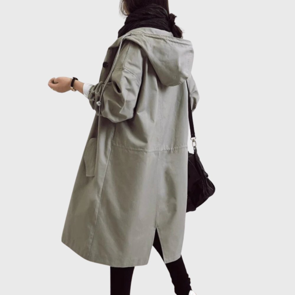 Edith | Manteau long ample à capuche