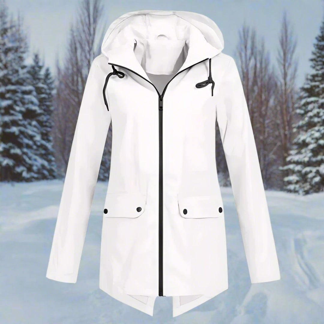 Fabiola | Veste mi-longue zippée à capuche