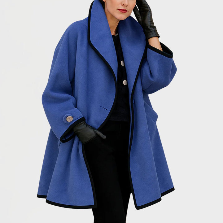 Fidéline | Manteau ample à liseré contrasté
