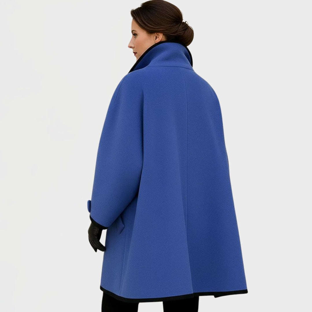 Fidéline | Manteau ample à liseré contrasté