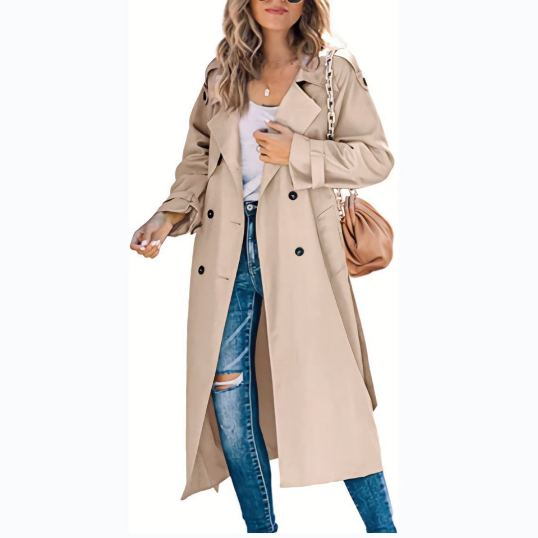 Florentine | Trench long croisé ceinturé