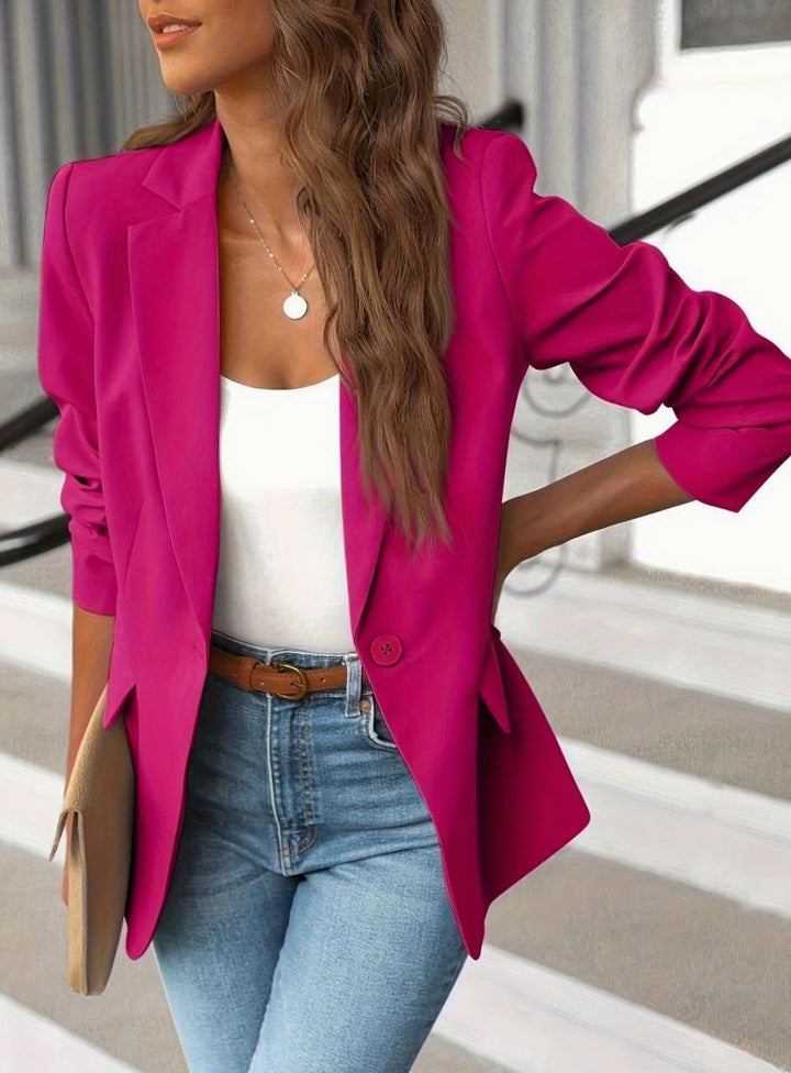 Florimonde | Blazer à un bouton et manches froncées