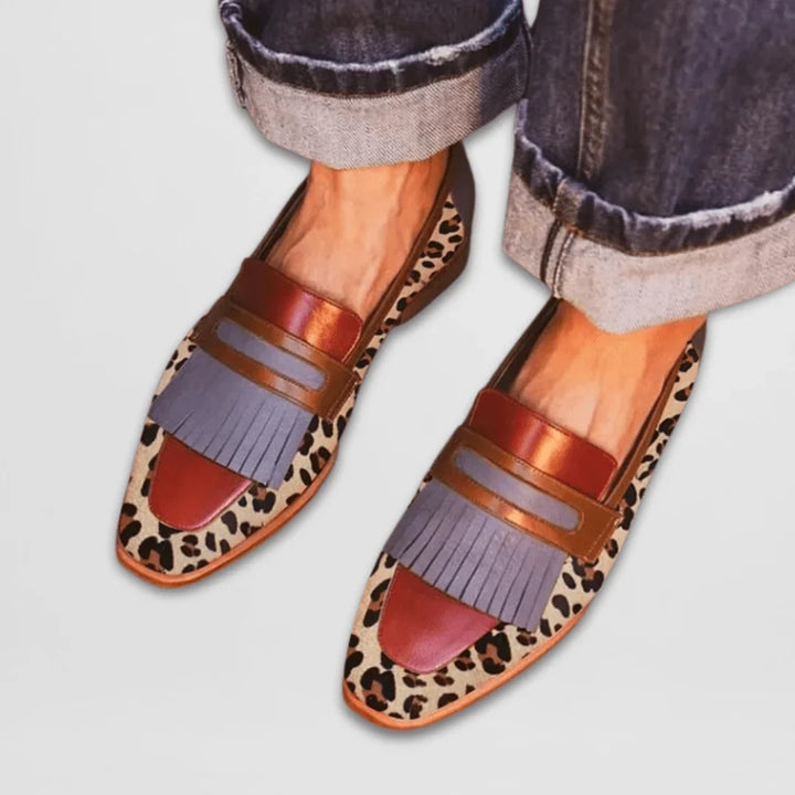 Fallon™ | Mocassins Léopard Marron