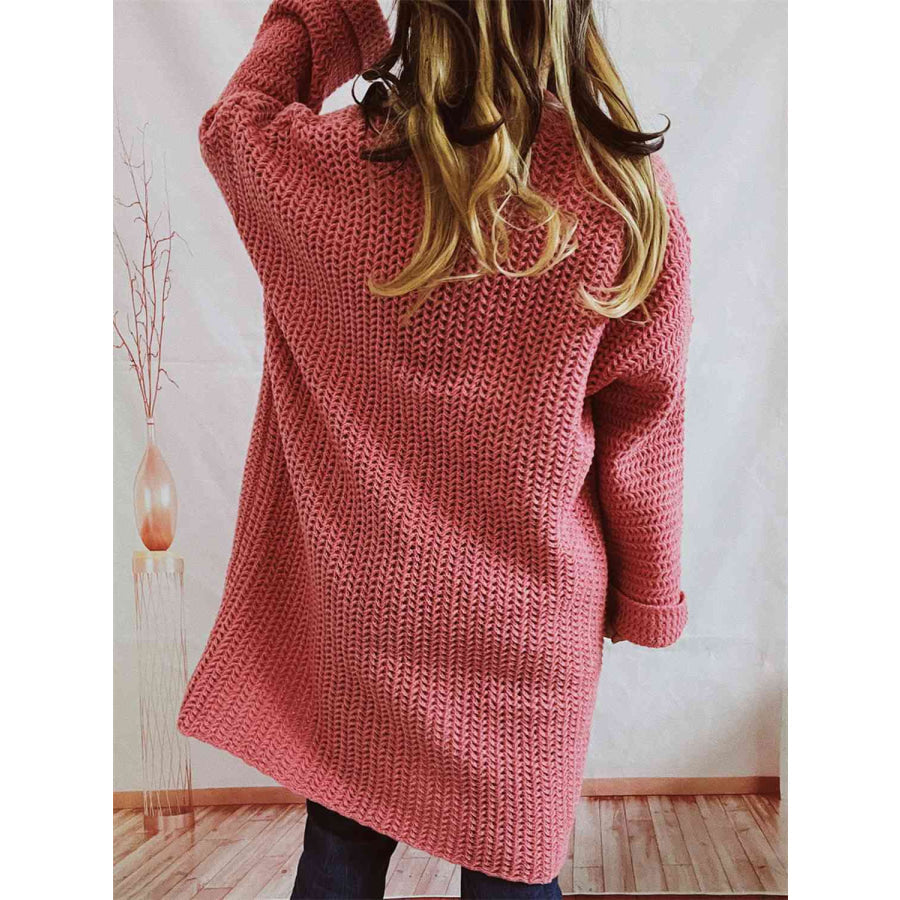 Gervaise | Cardigan long en grosse maille à poches