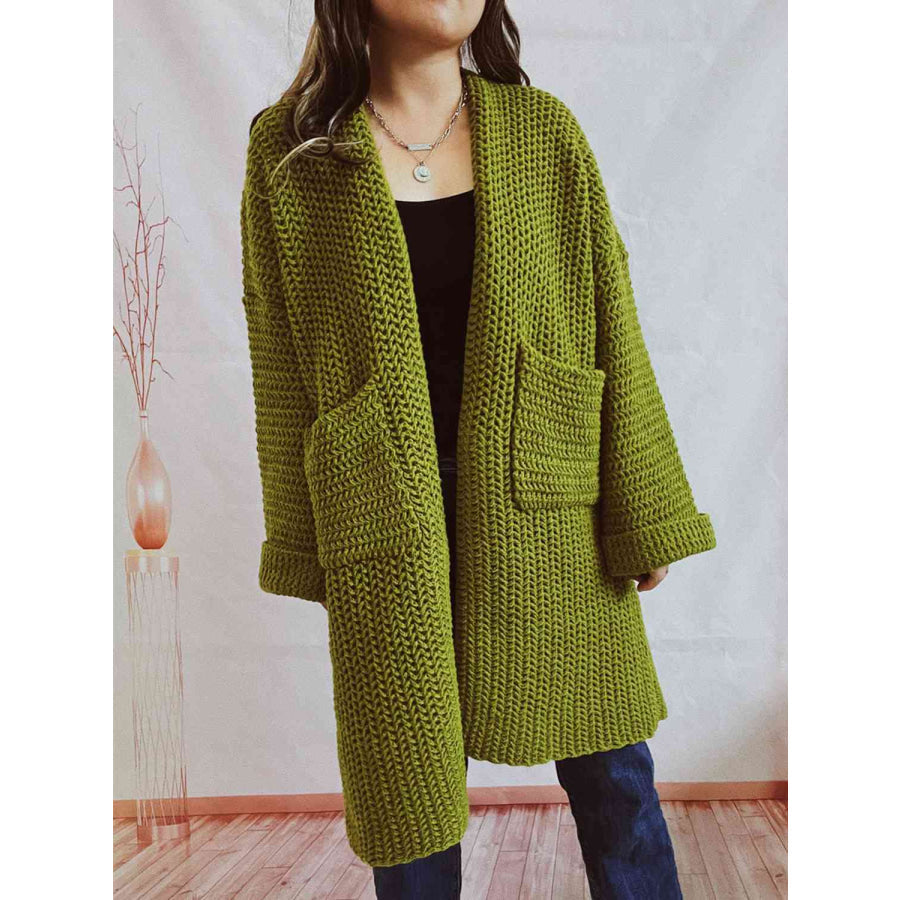 Gervaise | Cardigan long en grosse maille à poches
