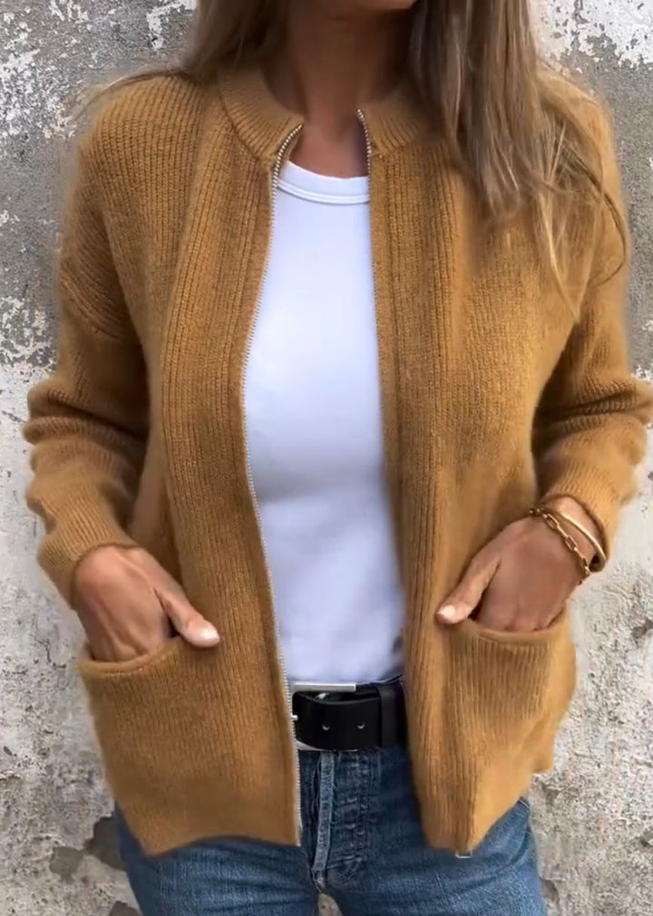 Guilaine | Cardigan minimaliste à poches