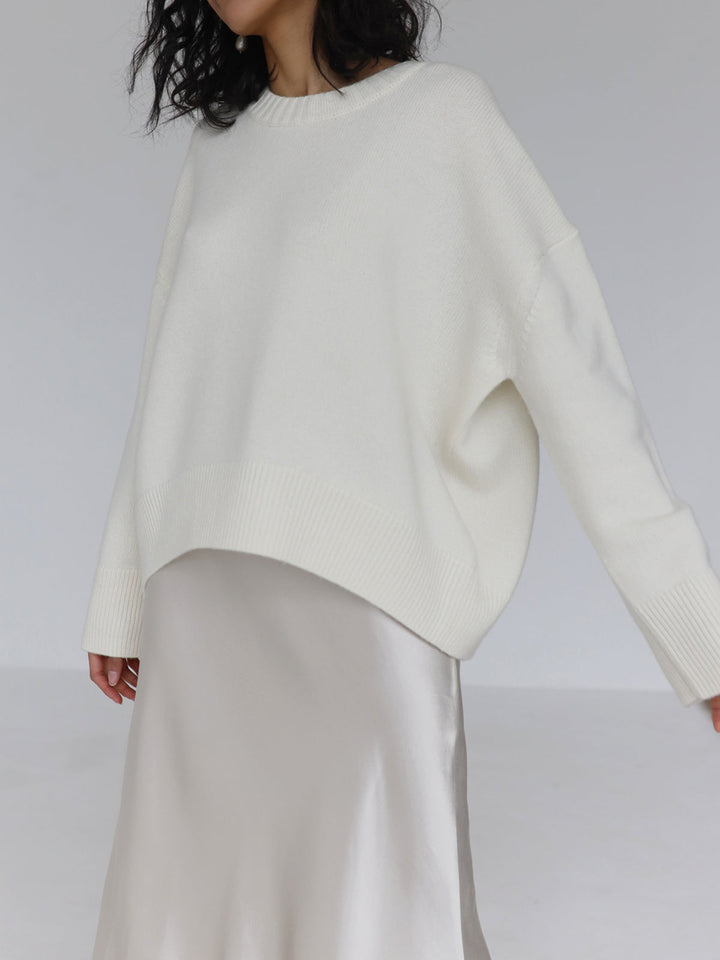 Haydée | Pull ample à col rond taille unique