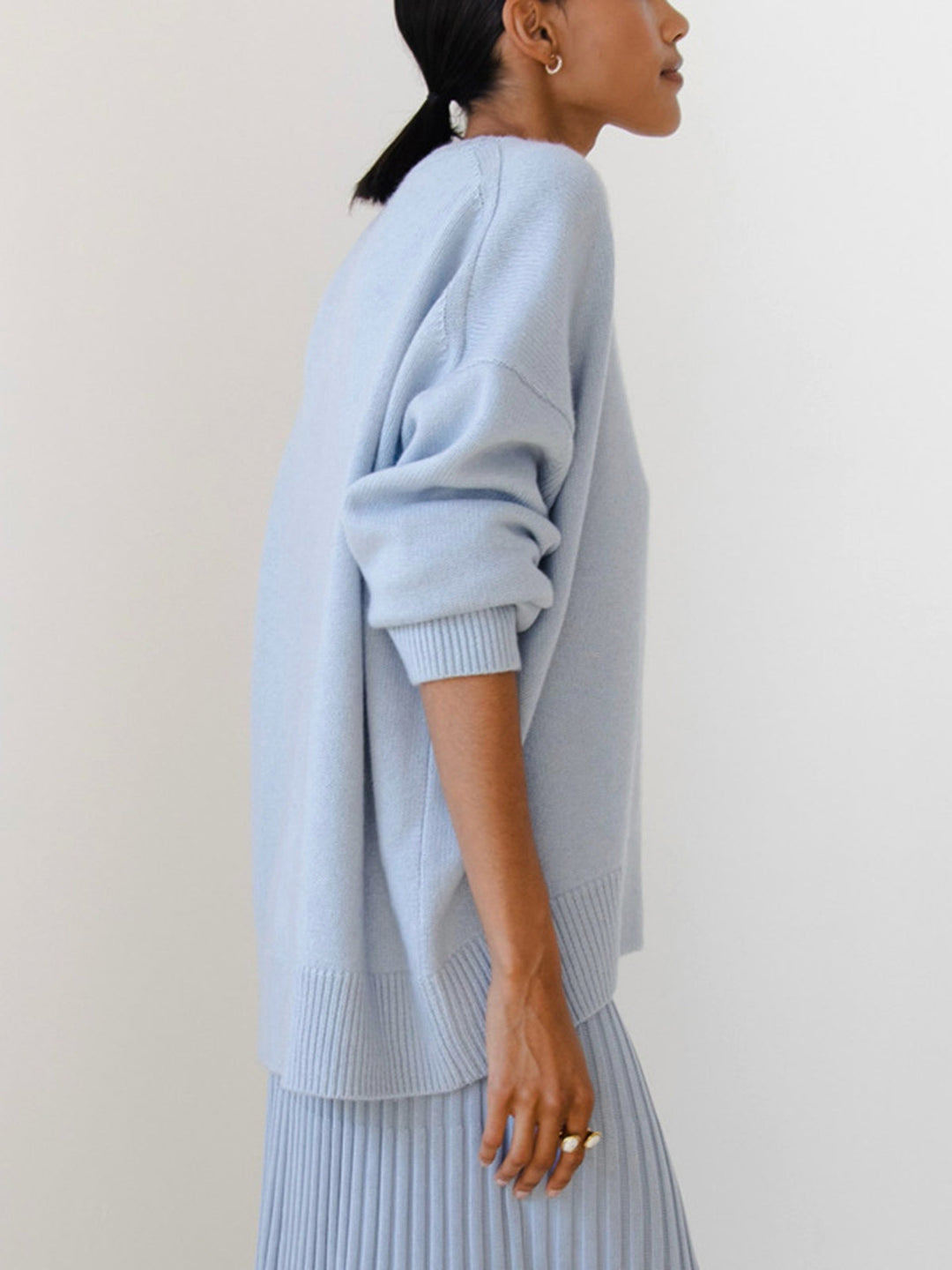 Haydée | Pull ample à col rond taille unique