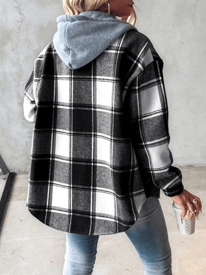 Hersilie | Surchemise à capuche à carreaux
