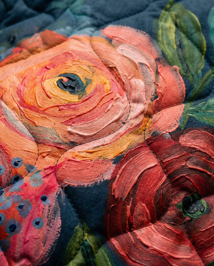Ariane | Manteau matelassé à imprimé floral vintage