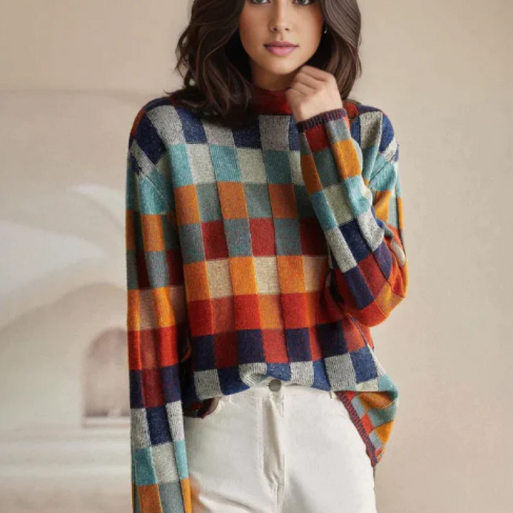 Olivia™ - Col roulé en patchwork doux