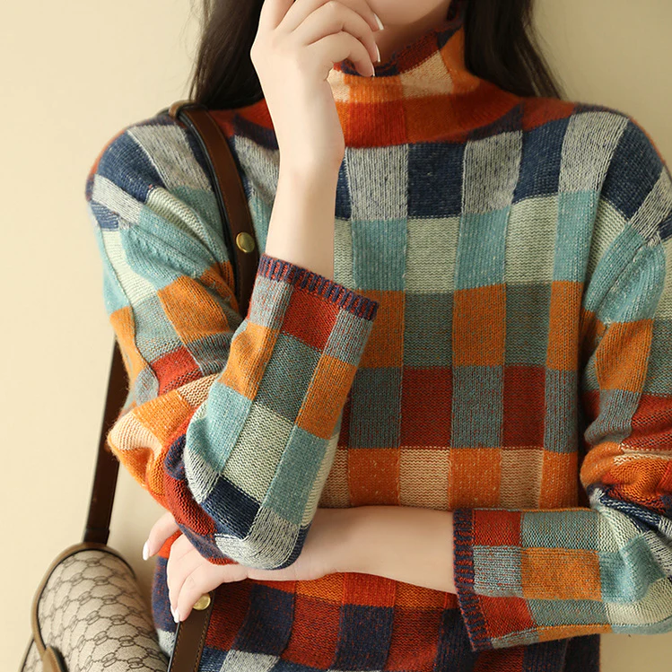 Olivia™ - Col roulé en patchwork doux