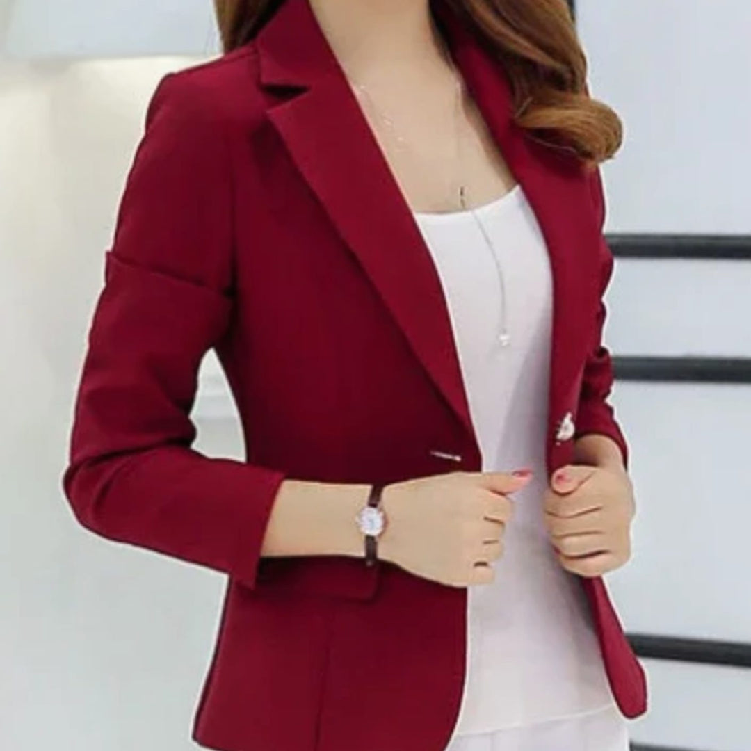 Isménie | Blazer cintré court à un bouton