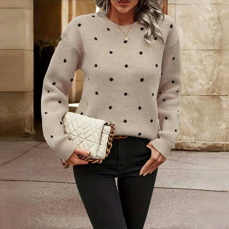 Jordane | Pull en maille à pois