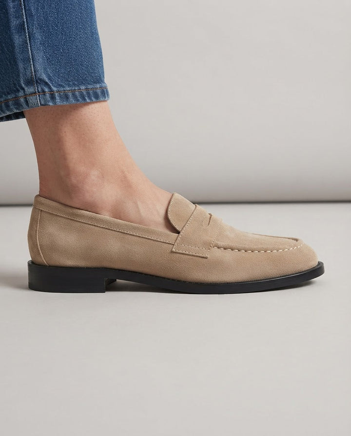 Gilberte | Mocassins penny en daim
