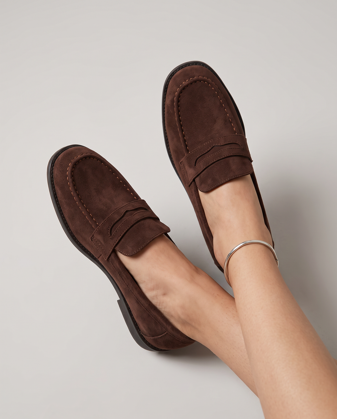 Gilberte | Mocassins penny en daim