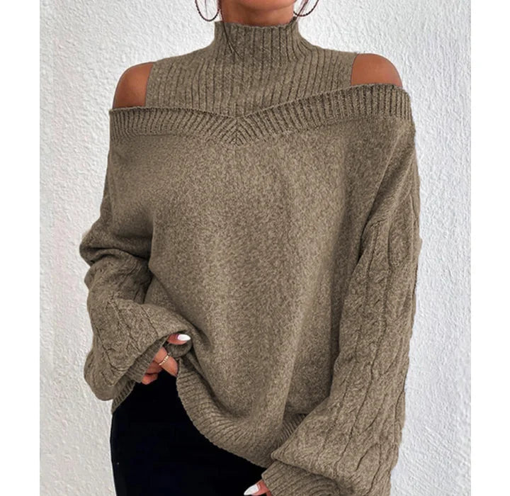 Maribelle | Pull col roulé à épaules ajourées