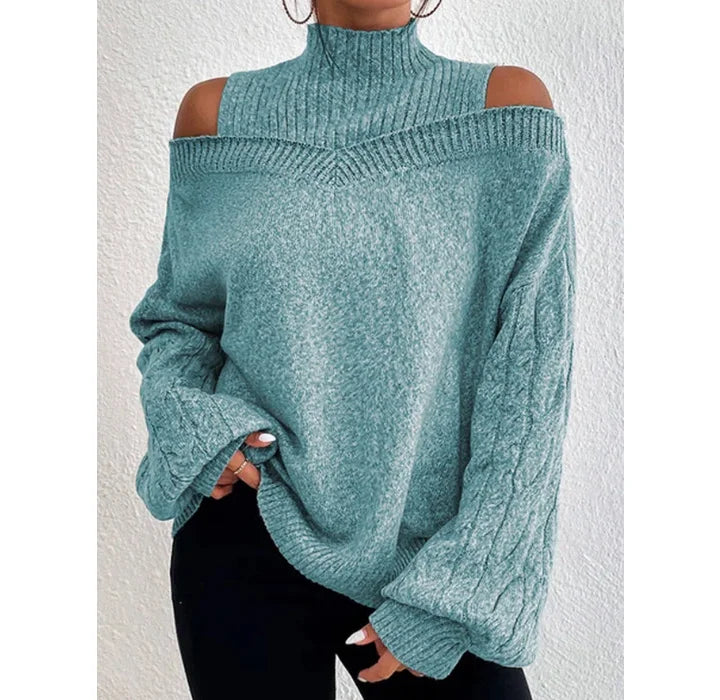 Maribelle | Pull col roulé à épaules ajourées