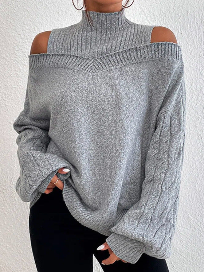 Maribelle | Pull col roulé à épaules ajourées