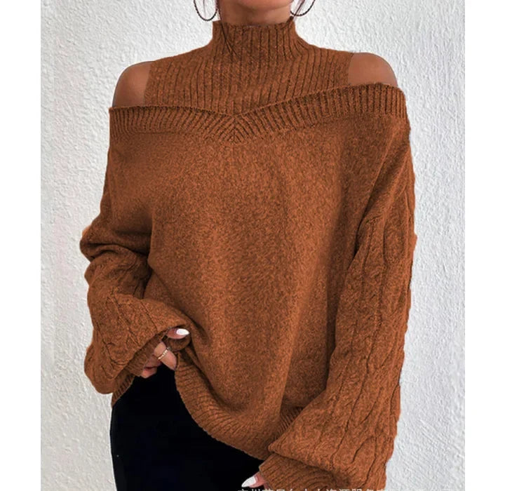 Maribelle | Pull col roulé à épaules ajourées