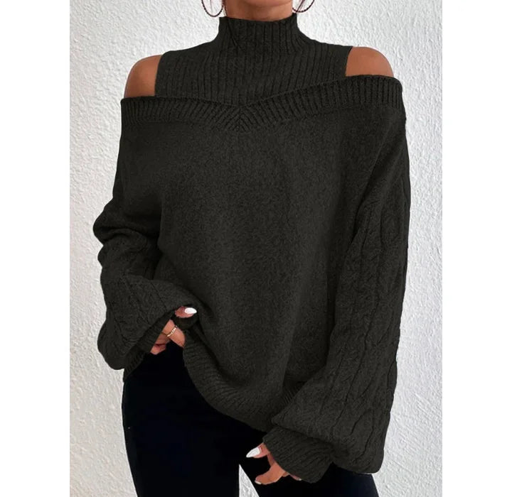 Maribelle | Pull col roulé à épaules ajourées