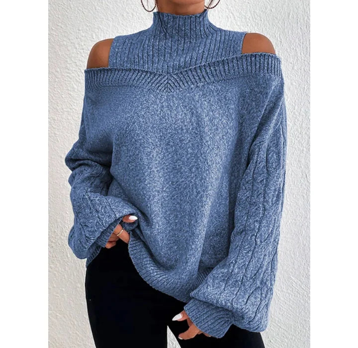 Maribelle | Pull col roulé à épaules ajourées