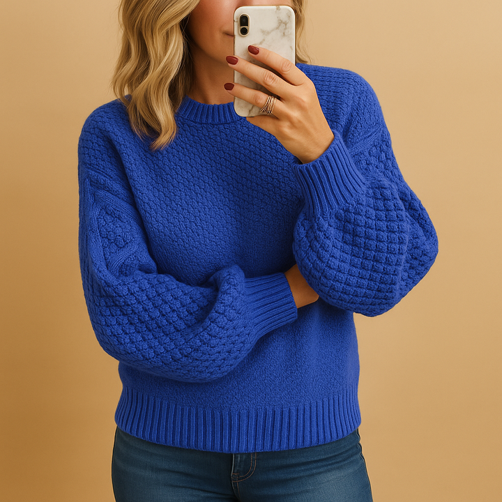 Maryvonne | Pull en maille texturée à col rond