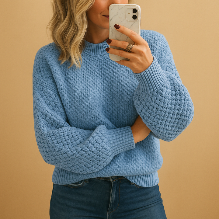 Maryvonne | Pull en maille texturée à col rond